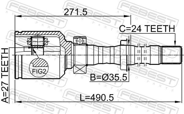Joint Kit, drive shaft 0111-ACA31RH - image 2