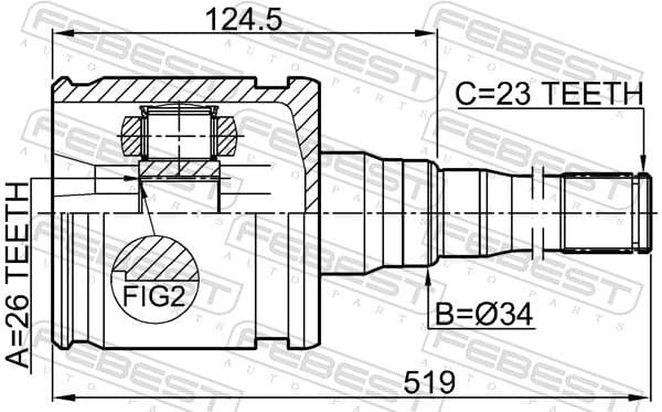 Joint Kit, drive shaft 0111-MCX20RH - image 2