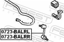 Link/Coupling Rod, stabiliser bar 0723-BALRL - image 2