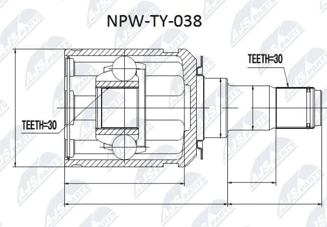 Joint Kit, drive shaft NPW-TY-038
