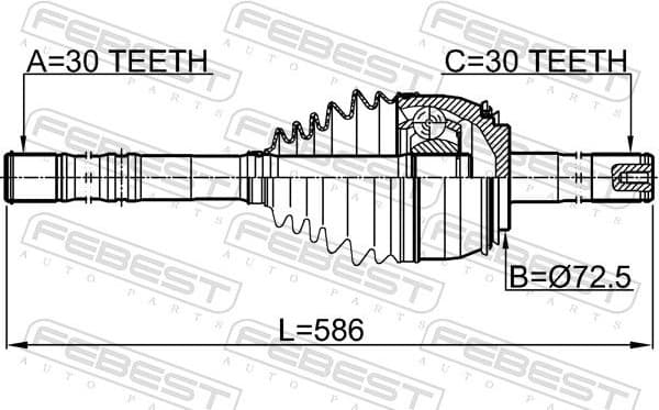 Joint Kit, drive shaft 0114-074 - image 2