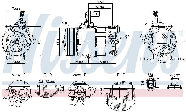 Compressor, air conditioning ** FIRST FIT ** 891034