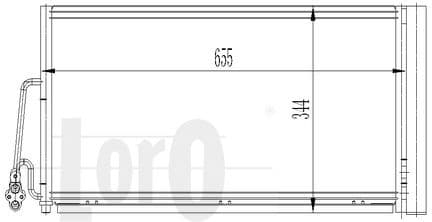 Condenser, air conditioning LORO 032-016-0001 - image 2