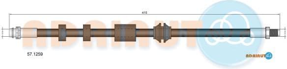 Brake hose front 57.1259