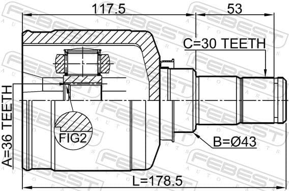 Joint Kit, drive shaft 0411-CW6LH - image 2
