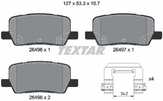 Brake Pad Set, disc brake Q+ 2649601