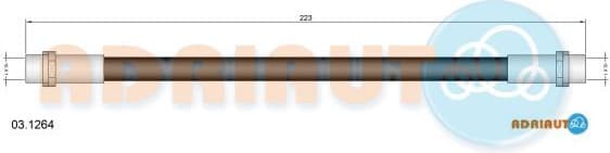 Brake hose rear 03.1264