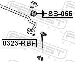 Link/Coupling Rod, stabiliser bar 0323-RBF - image 2
