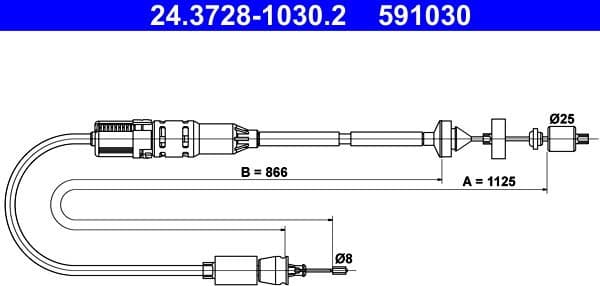Cable Pull, clutch control 24.3728-1030.2