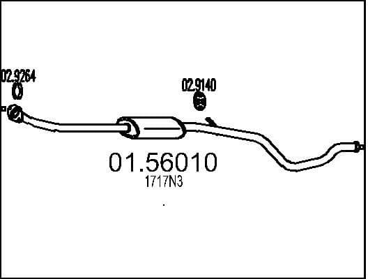 Centre Muffler 01.56010