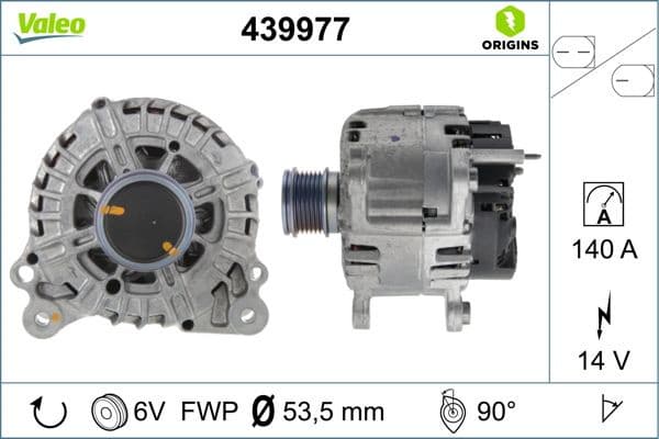 Alternator VALEO ORIGINS NEW OE TECHNOLOGY 439977