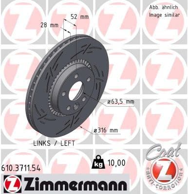 Brake Disc BLACK Z 610.3711.54