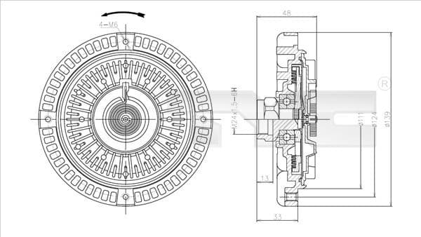 Clutch, radiator fan 802-0060 - image 2