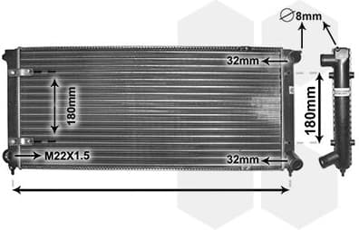 Radiator, engine cooling 58002041
