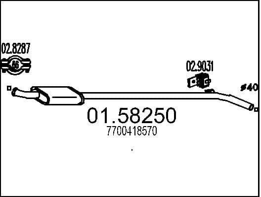 Centre Muffler 01.58250