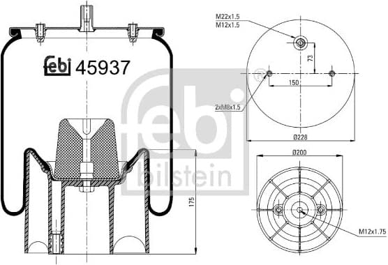 Bellow, air suspension 45937