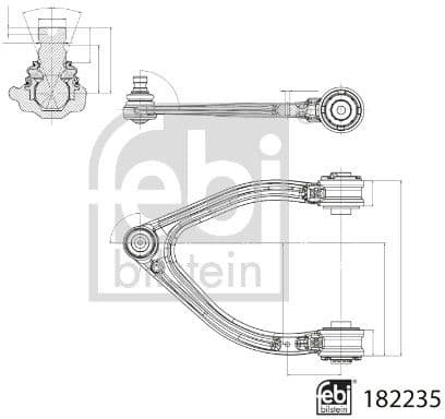 Control/Trailing Arm, wheel suspension 182235