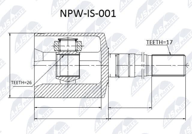Joint Kit, drive shaft NPW-IS-001