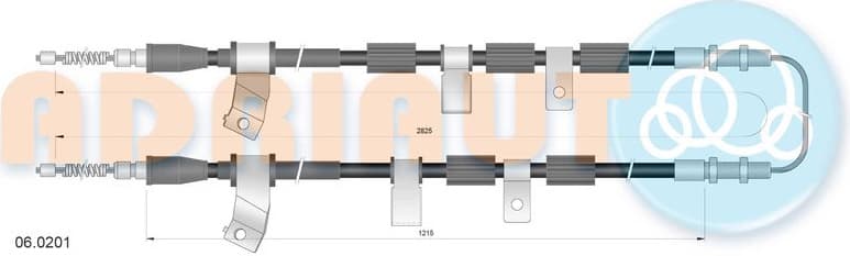 Cable Pull, parking brake 06.0201