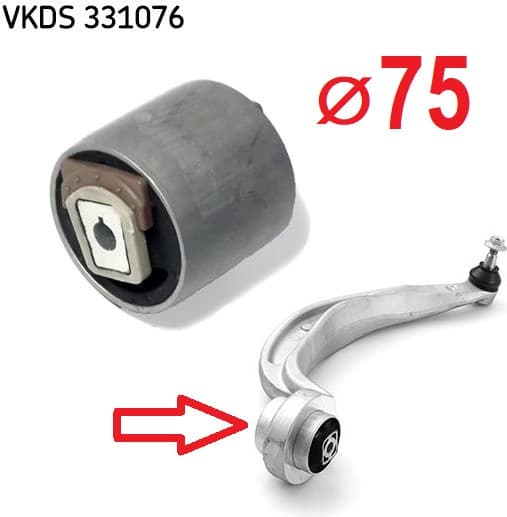 Silentblock front axle VKDS 331076