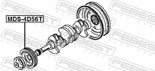 Belt Pulley, crankshaft MDS-4D56 - image 2