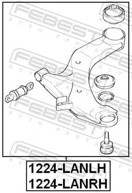 Control/Trailing Arm, wheel suspension 1224-LANLH - image 2