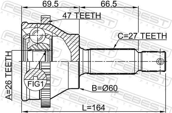 Joint Kit, drive shaft 1210-SON25A47 - image 2
