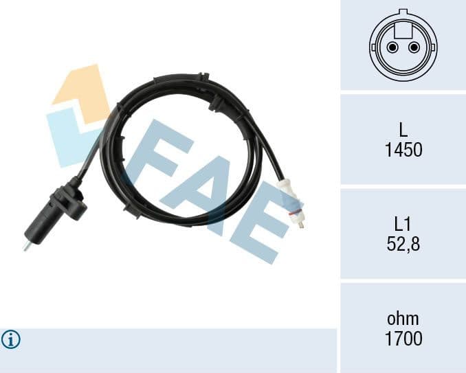 Sensor, wheel speed 78577
