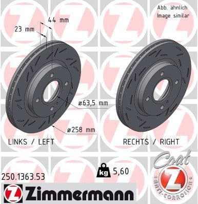 Brake Disc BLACK Z 250.1363.53