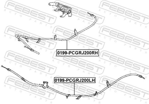 Cable Pull, parking brake 0199-PCGRJ200LH - image 2