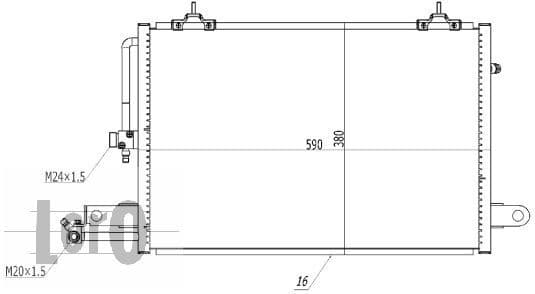 Condenser, air conditioning LORO 003-016-0004 - image 2