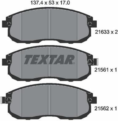 Brake Pad Set, disc brake 2156101