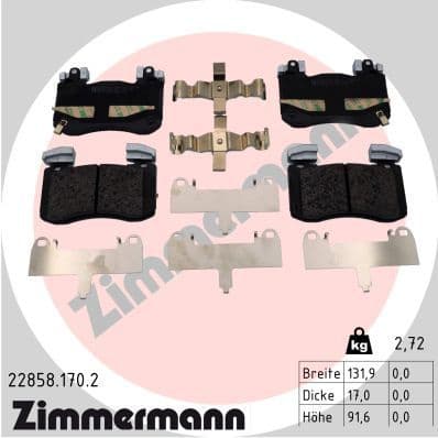 Brake Pad Set, disc brake 22858.170.2