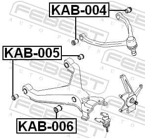 Mounting, control/trailing arm KAB-006 - image 2