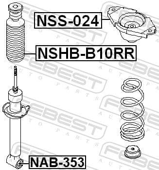 Repair Kit, suspension strut support mount NSS-024