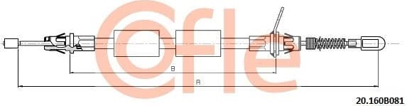 Cable Pull, parking brake 92.20.160B081