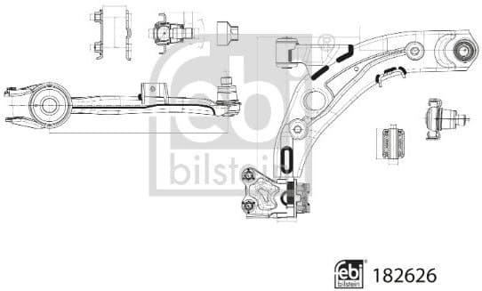 Control/Trailing Arm, wheel suspension 182626