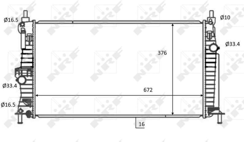 Radiator, engine cooling 59068