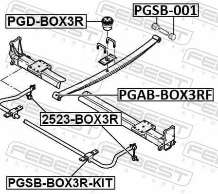 Bushing, leaf spring PGAB-BOX3RF - image 2