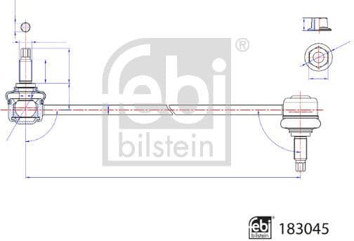 Link/Coupling Rod, stabiliser bar ProKit 183045