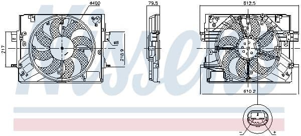 Fan, engine cooling 850063