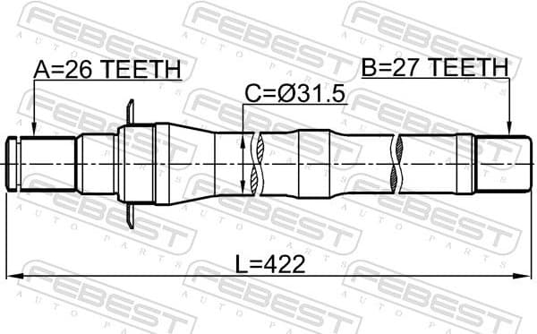 Drive Shaft 1212-IX35MT5 - image 2
