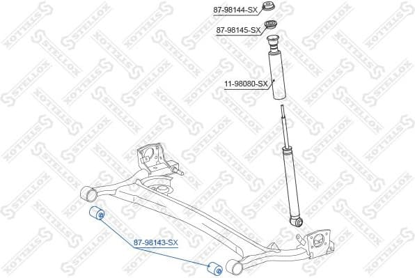 Mounting, control/trailing arm 87-98143-SX - image 2
