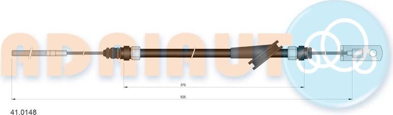 Cable Pull, clutch control 41.0148