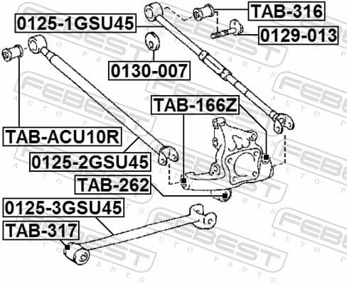 Control/Trailing Arm, wheel suspension 0125-1GSU45 - image 2