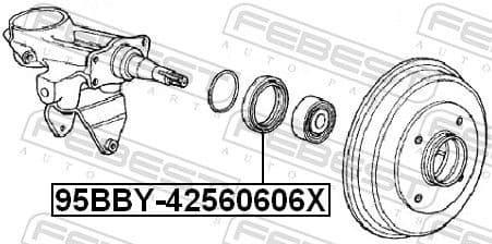 Seal Ring, wheel hub 95BBY-42560606X - image 2