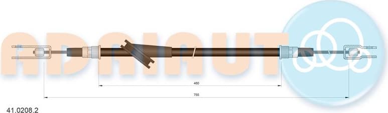 Cable Pull, parking brake 41.0208.2