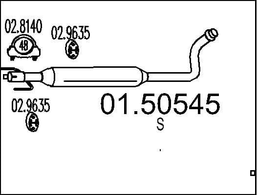 Centre Muffler 01.50545