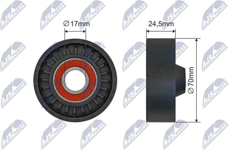 Tensioner Pulley, V-ribbed belt RNK-VV-020