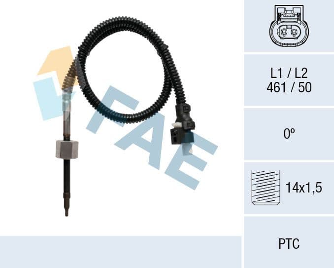 Sensor, exhaust gas temperature 68040